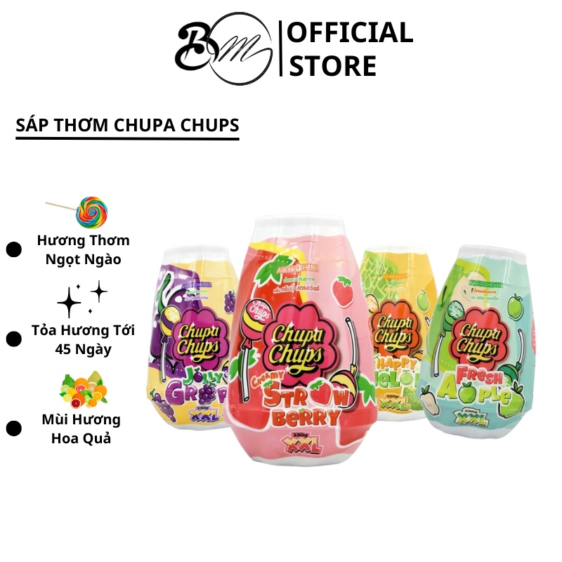Sáp Thơm Phòng Chupa Chups Gel Air Freshener Ngọt Lịm Kẹo Trái Cây Size XXL Sử Dụng Lên Đến 45ngày SP41233083