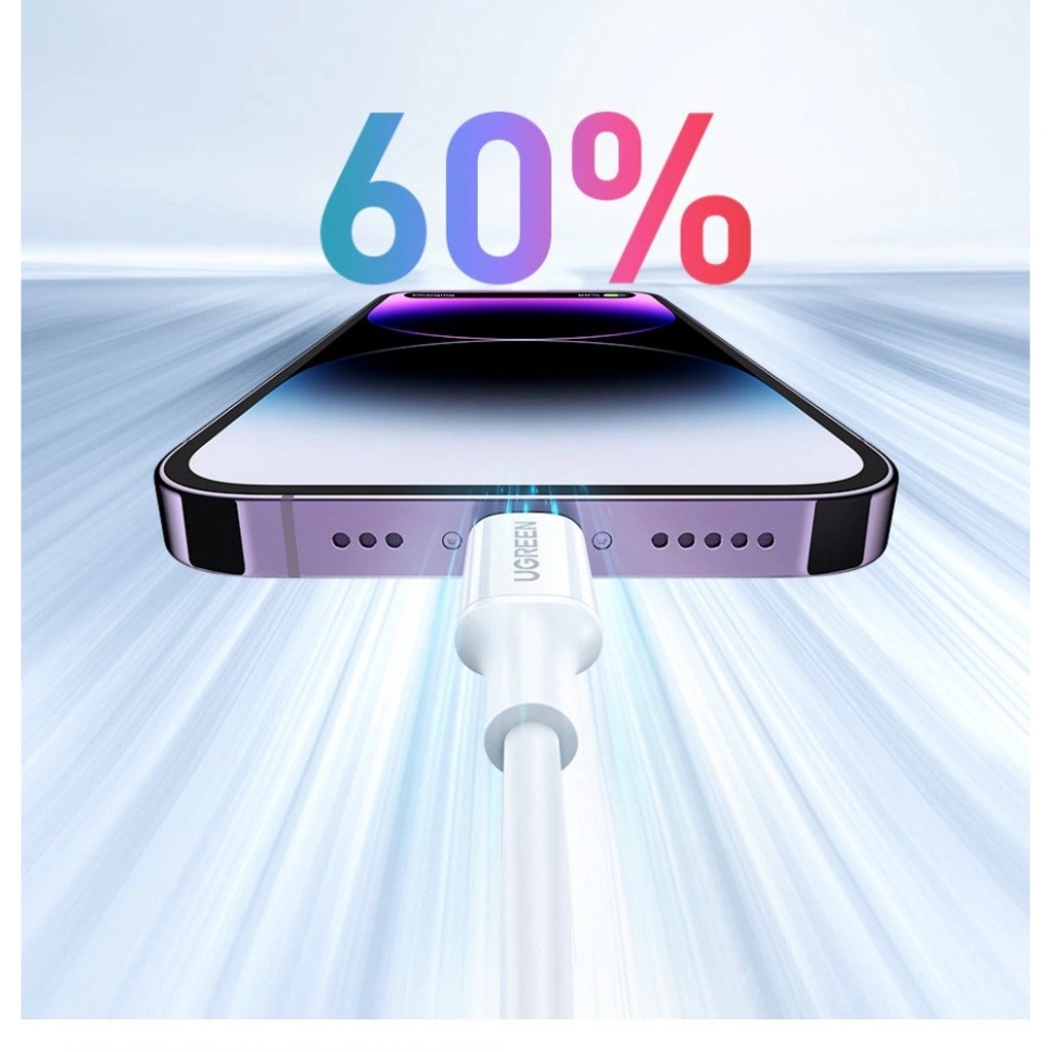 Cáp Sạc Nhanh Type C to Lighting PD 20W Ugreen US171 Chip MFL cho Táo - Hàng Chính Hãng
