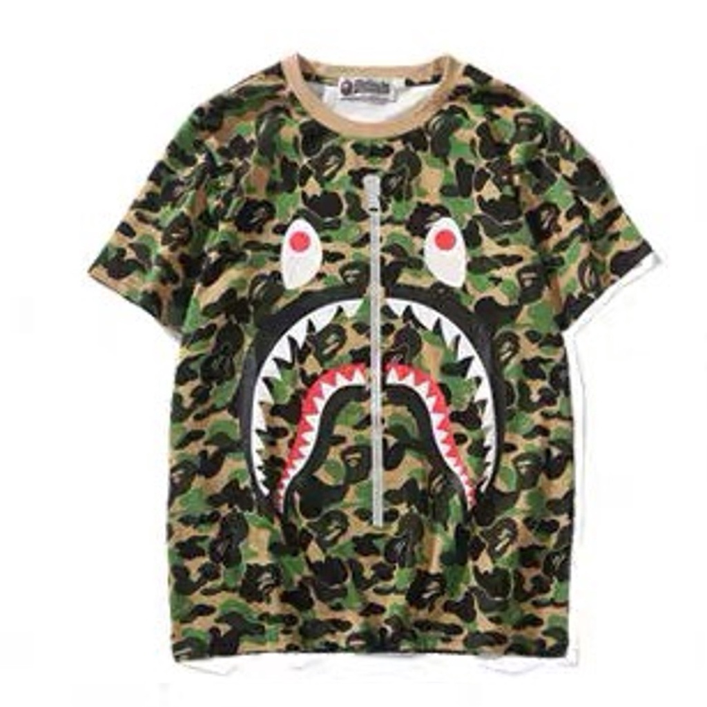 Áo thun Bape Shark zip SS2022, Áo tee Bape T-Shirt Chất liệu Cotton,DuSo.LuxuryStreetwear