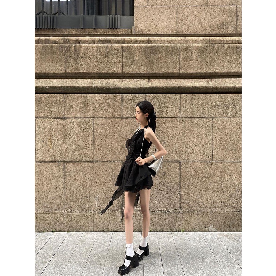 Đầm Hai Dây Mùa Hè Mỏng Phong Cách Pháp Hợp Thời Trang Mới Cho Nữ