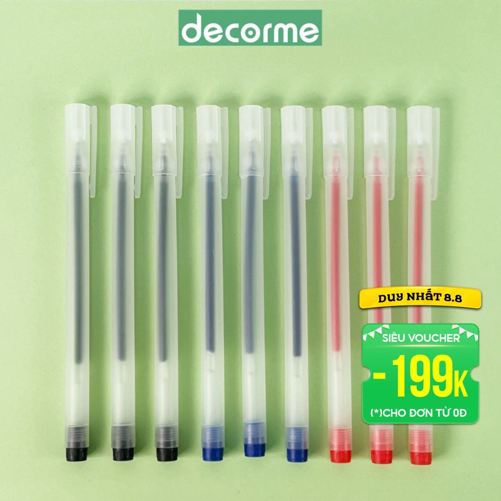 Bút gel khô nhanh 0.5mm phụ kiện văn phòng phẩm Decorme