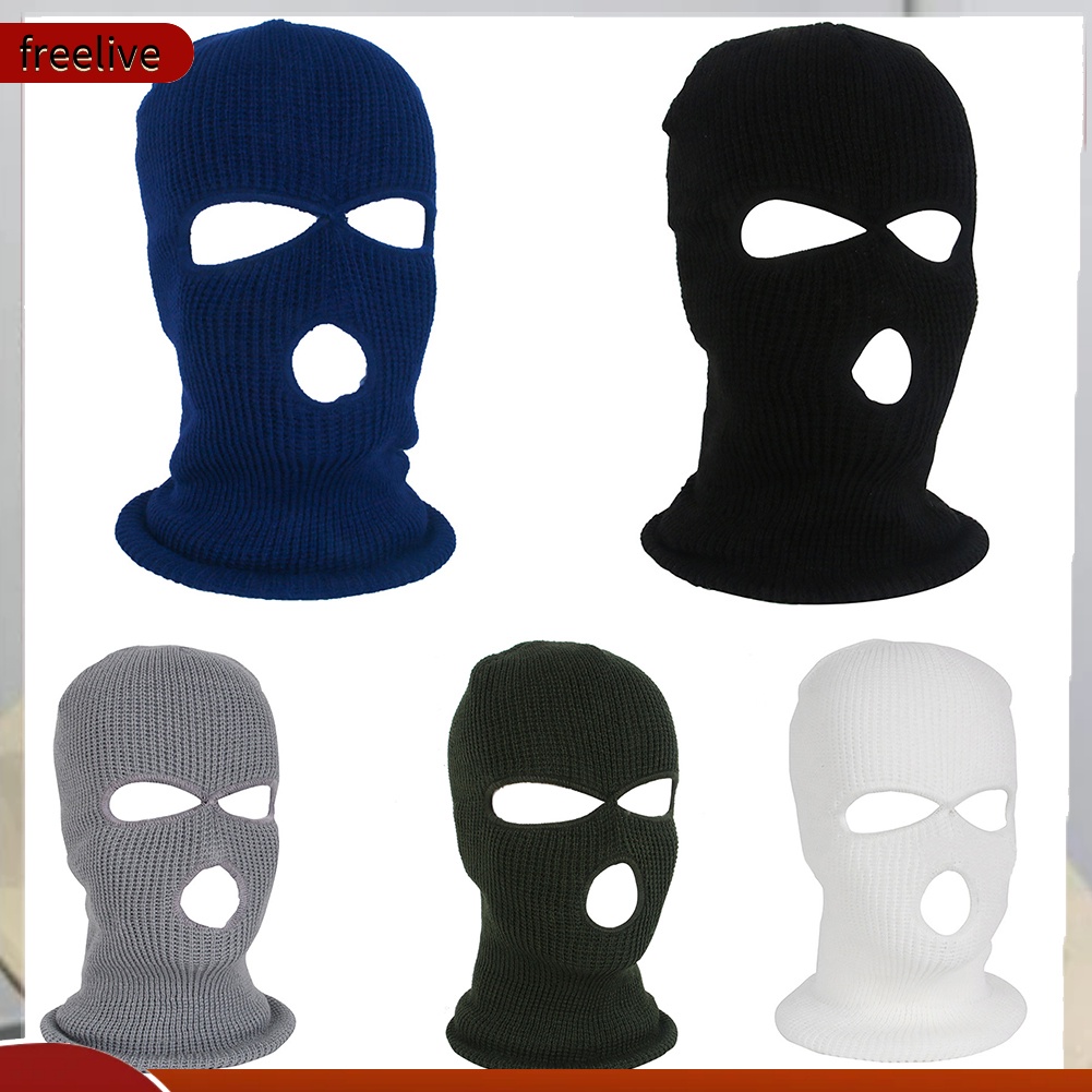 Mũ Balaclava Trùm Kín Mặt Khoét 3 Lỗ Thoáng Khí Thời Trang Mùa Đông