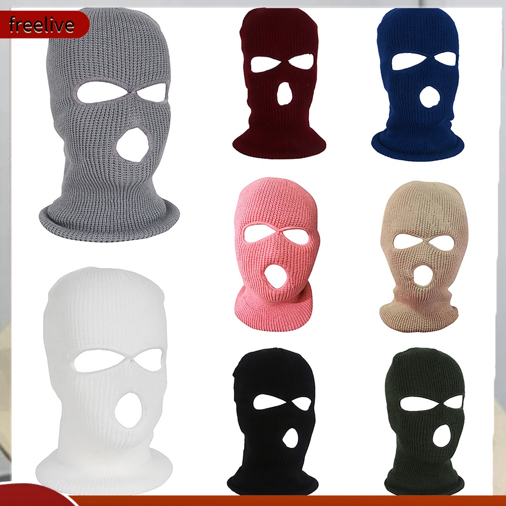 Mũ Balaclava Trùm Kín Mặt Khoét 3 Lỗ Thoáng Khí Thời Trang Mùa Đông