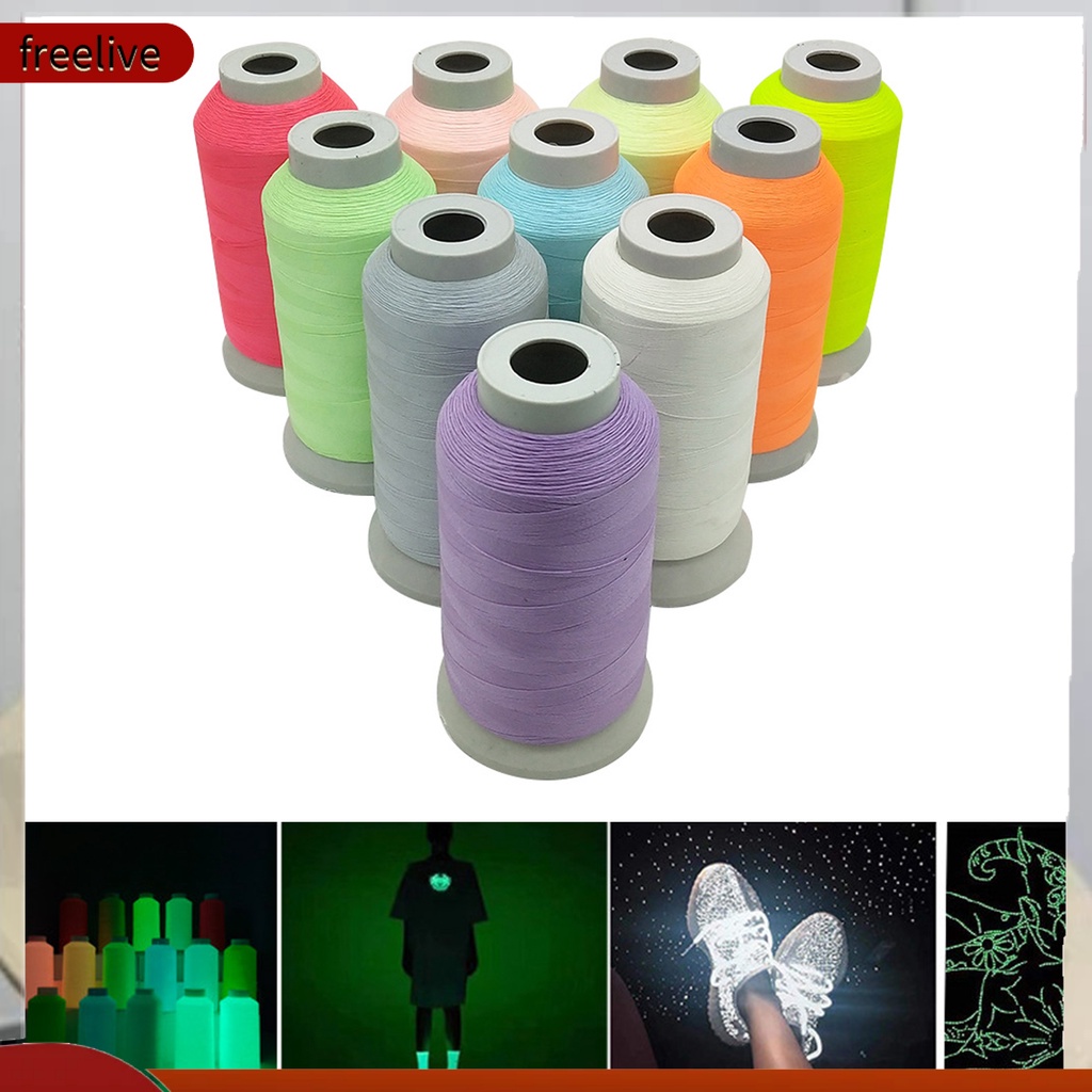 1 Cuộn Chỉ Thêu Phát Sáng Trong Bóng Tối DIY Bằng Polyester