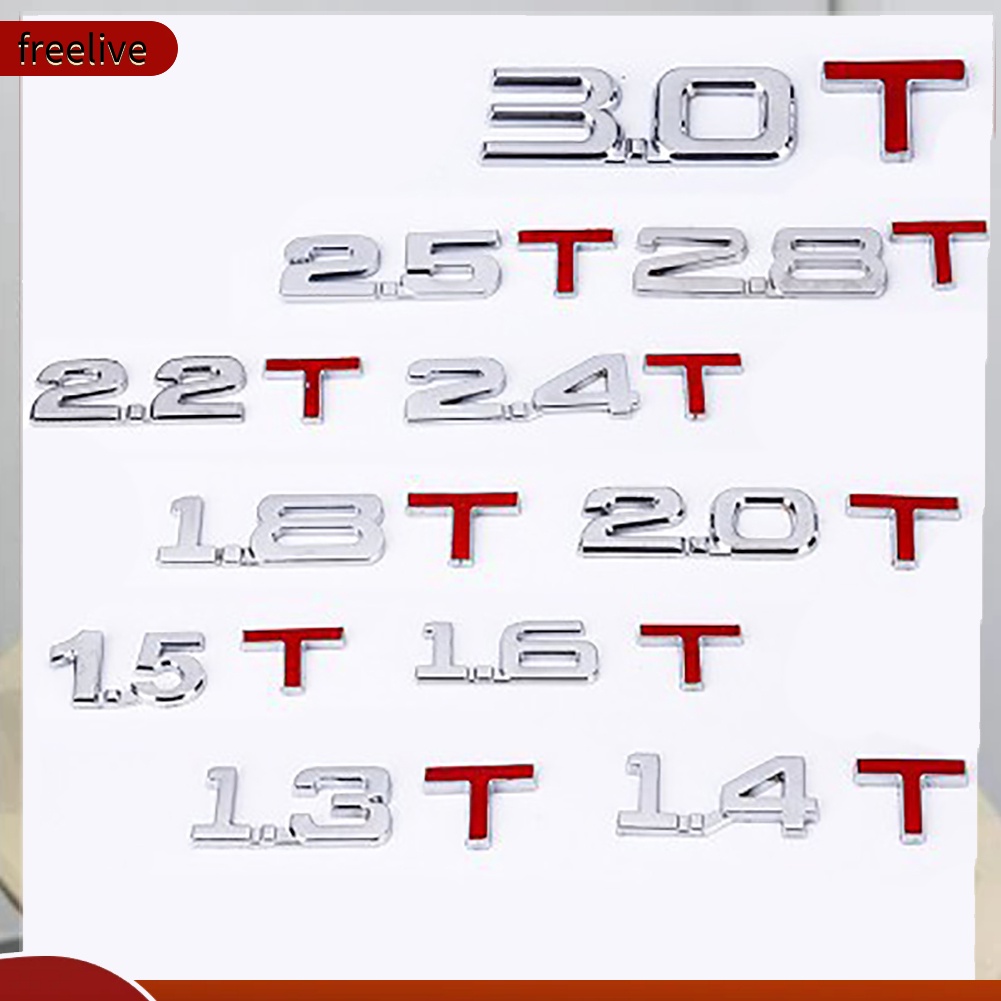 Logo 3D bằng kim loại 1.6 1.8 2.0 3.0 t dán xe hơi
