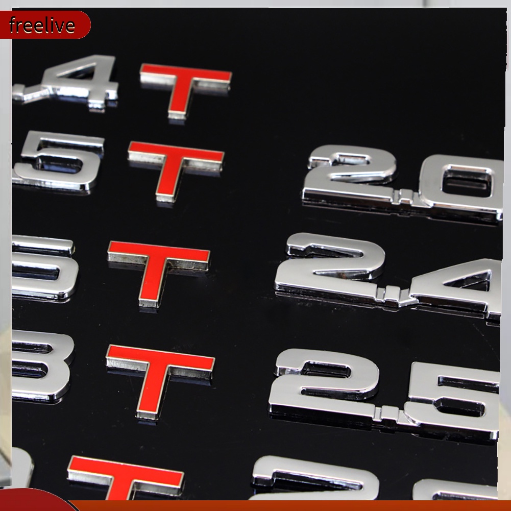 Logo 3D bằng kim loại 1.6 1.8 2.0 3.0 t dán xe hơi