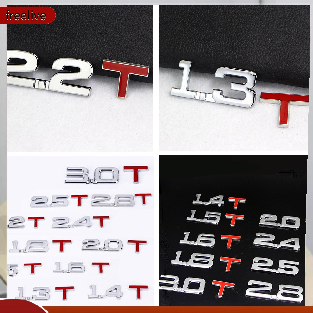 Logo 3D bằng kim loại 1.6 1.8 2.0 3.0 t dán xe hơi