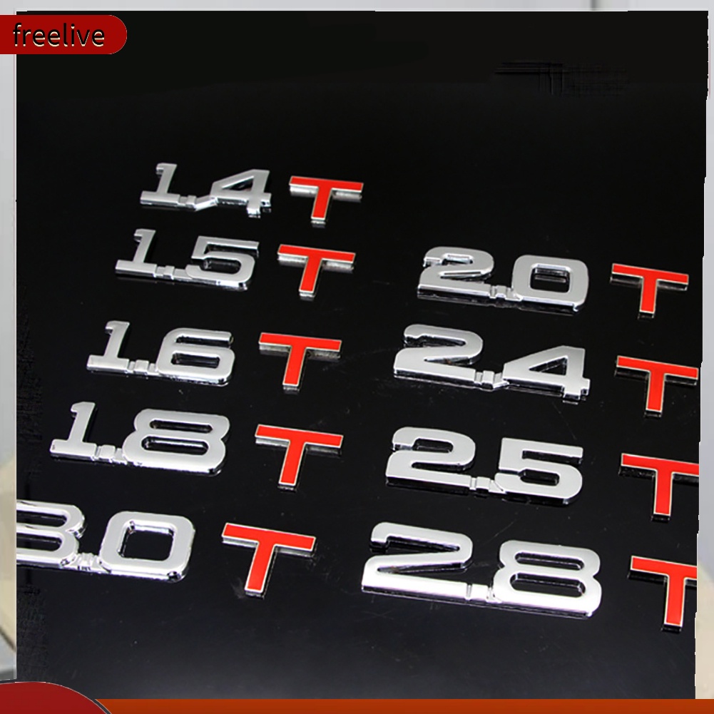 Logo 3D bằng kim loại 1.6 1.8 2.0 3.0 t dán xe hơi