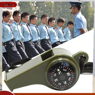(freelive) Còi thổi báo động 3 trong 1 đa năng có gắn kèm nhiệt kế và la bàn