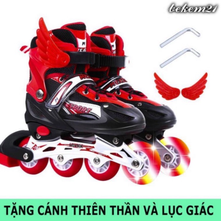 Giày Trượt Patin Phát Sáng Sport Trẻ Em - Batin Người Lớn QF Thế Hệ Mới