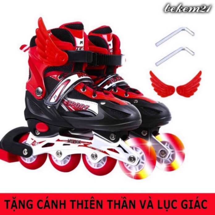 Giày Trượt Patin Phát Sáng Sport Trẻ Em - Batin Người Lớn QF Thế Hệ Mới