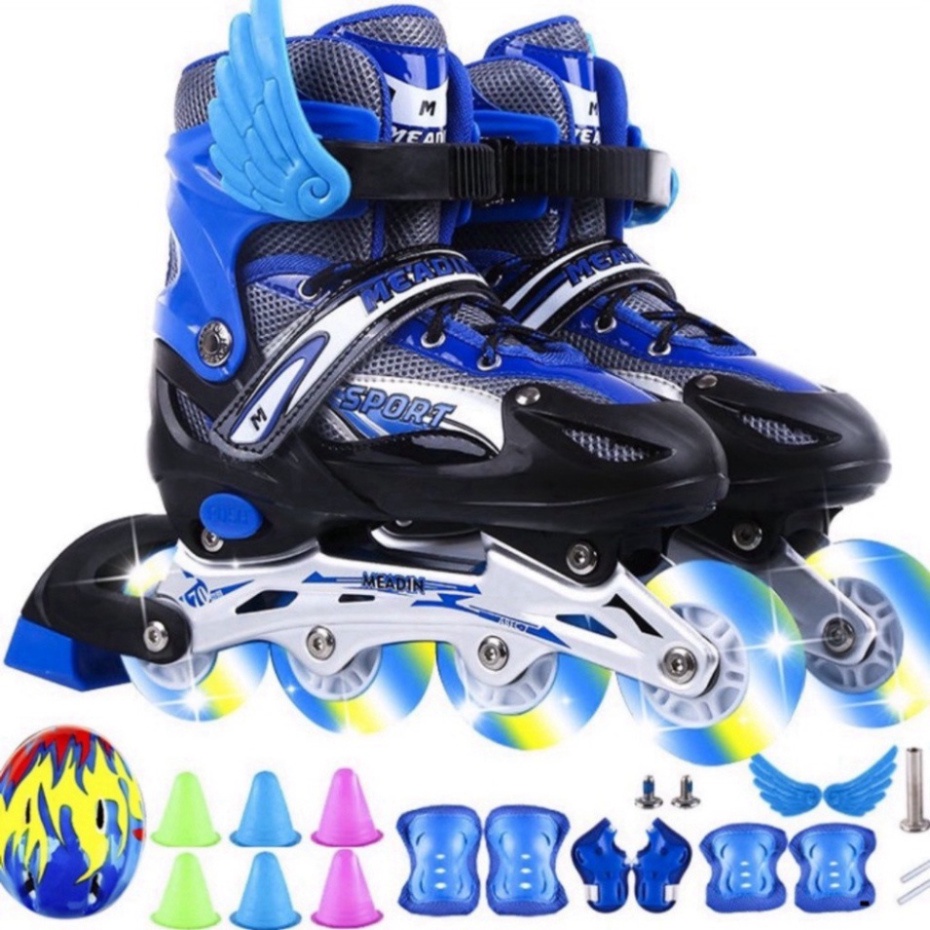 Giày Trượt Patin Phát Sáng Sport Trẻ Em - Batin Người Lớn QF Thế Hệ Mới