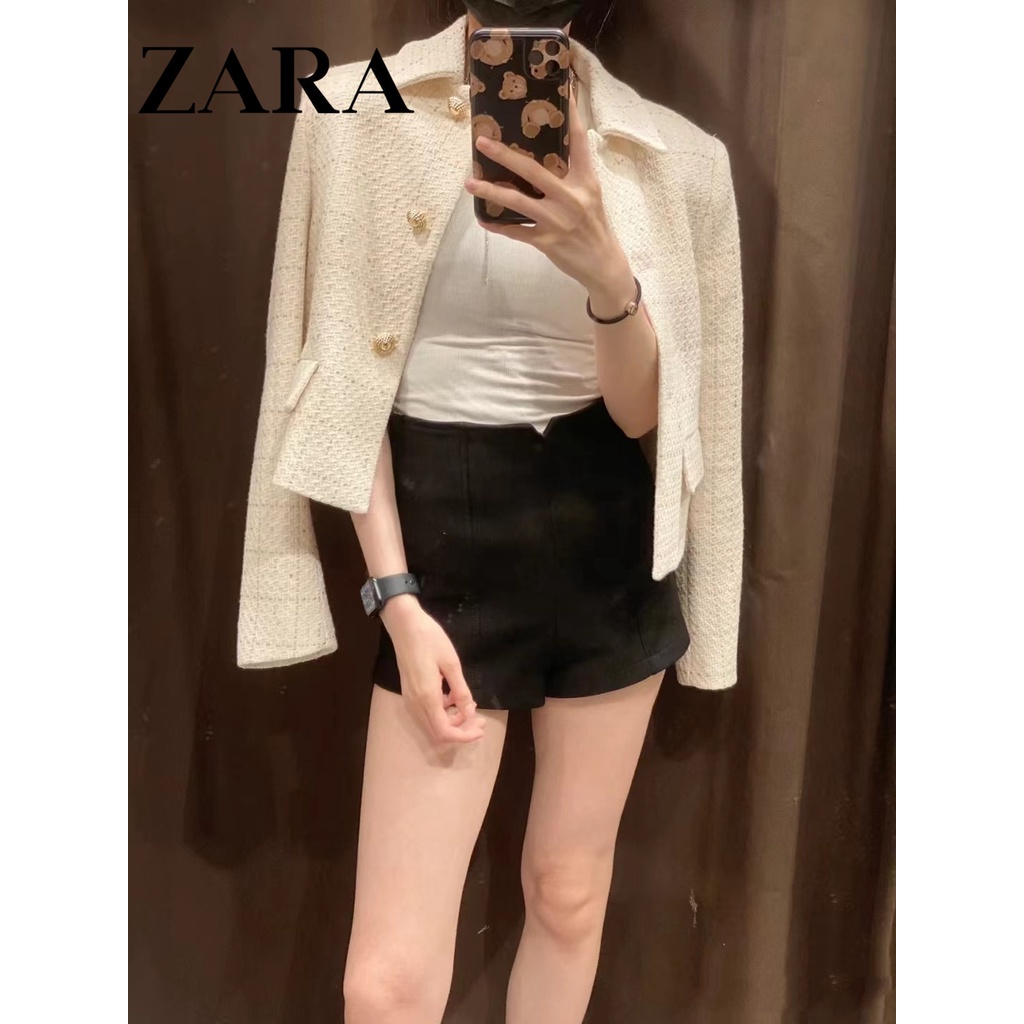 Áo Khoác Blazer Hiệu Zara Dáng Ngắn Thời Trang Sang Trọng Cho Nữ