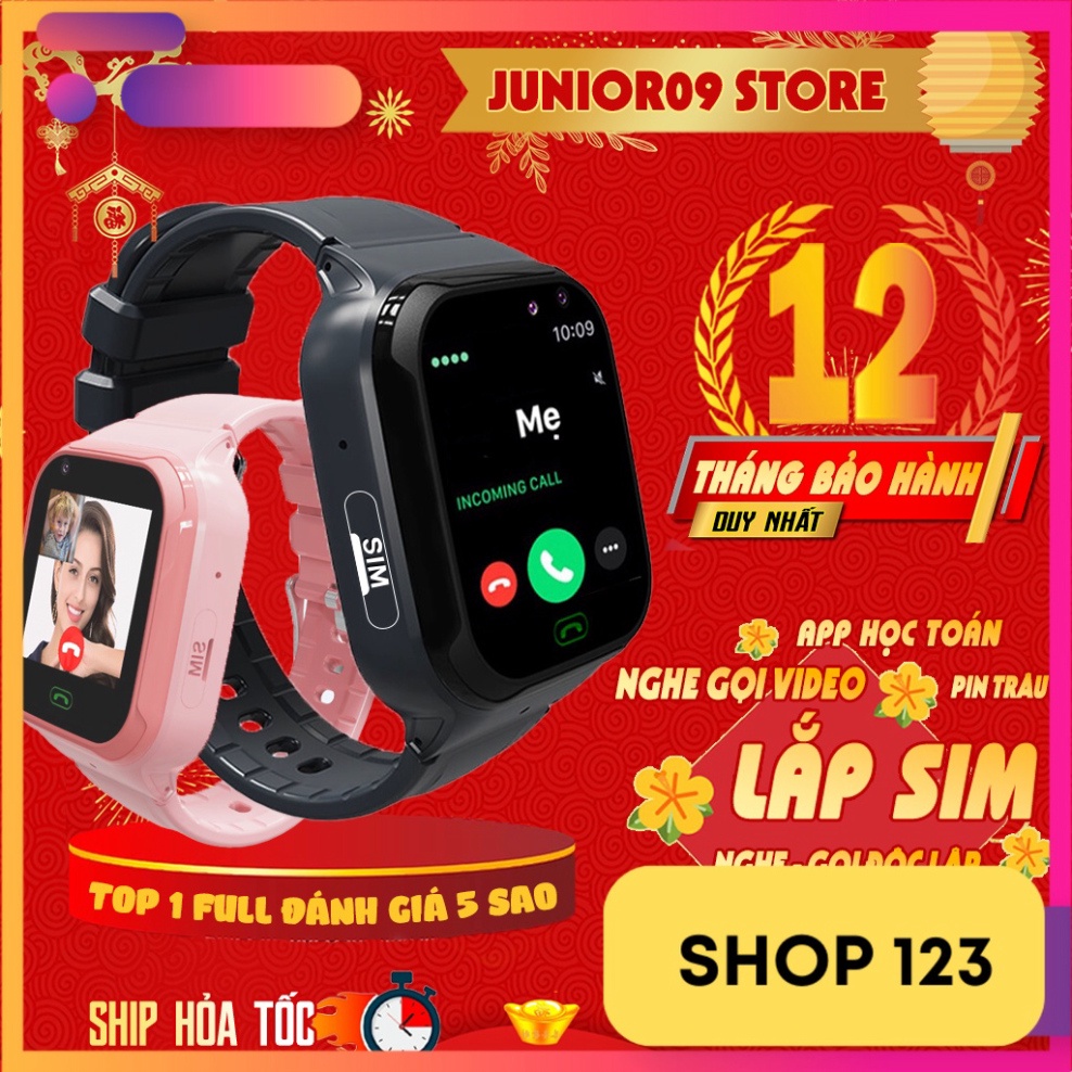 [🌟FREESHIP 🌟] Đồng hồ thông minh Định vị Trẻ em Lắp sim Nghe gọi Video Call Ccho bé trai bé gái JUNIOR09 WAT | BigBuy360 - bigbuy360.vn