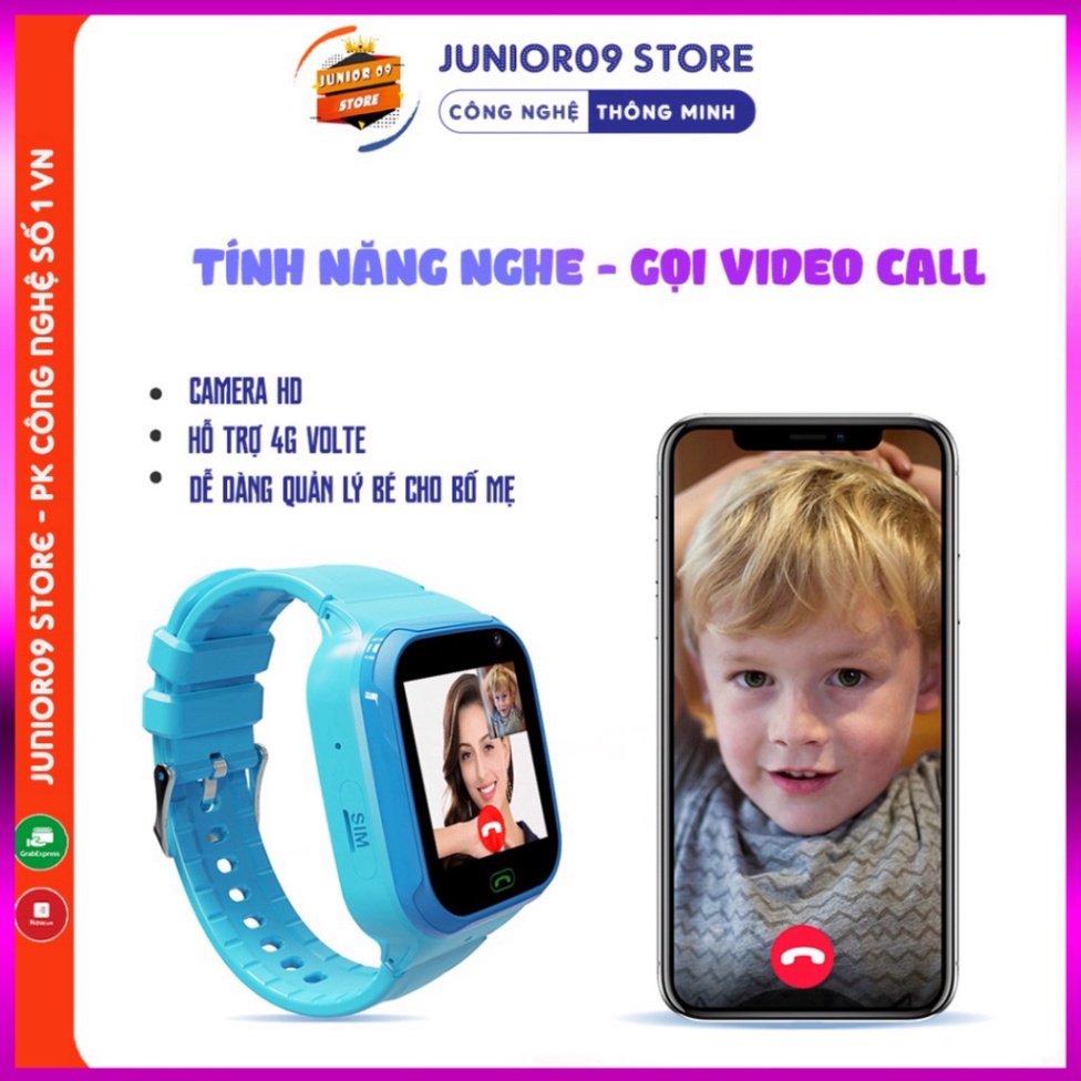 Đồng hồ thông minh Định vị Trẻ em Lắp thẻ sim Nghe gọi Video Call Chống nước cho bé trai bé gái JUNIOR09 WATCH KIDS | BigBuy360 - bigbuy360.vn