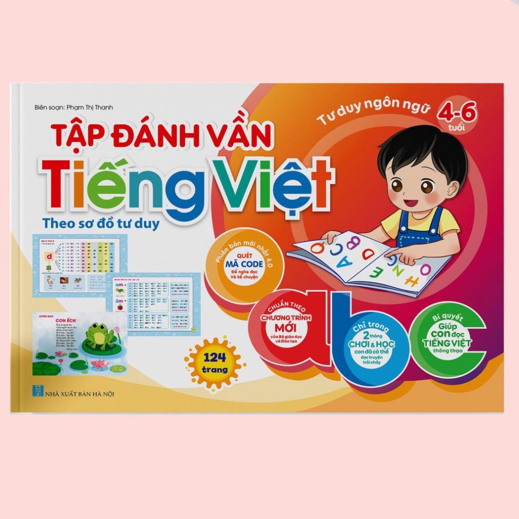 Sách - Tập đánh vần tiếng Việt phiên bản mới 2022 tặng kèm QR code - video hướng dẫn tập đọc