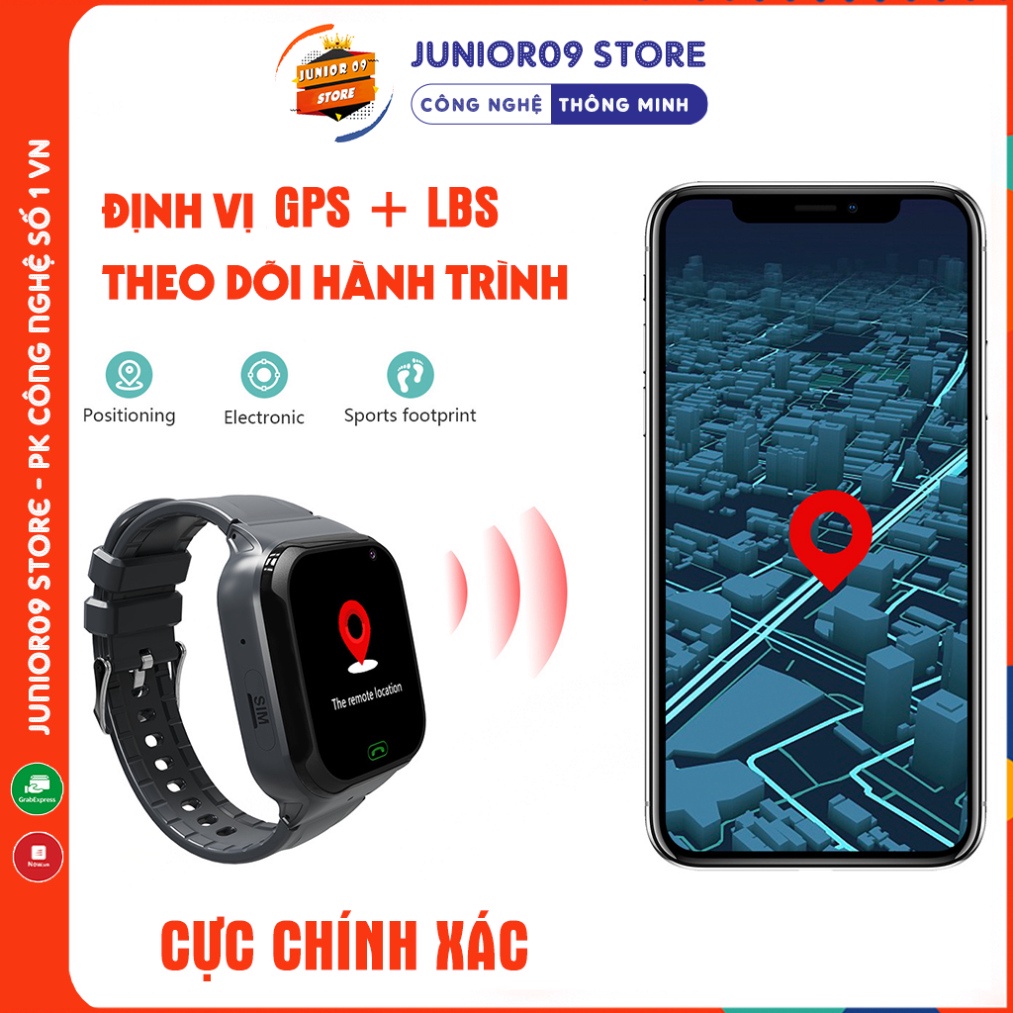Đồng hồ thông minh Định vị Trẻ em Lắp sim Nghe gọi Video Call Chống nước cho bé trai bé gái JUNIOR09 WATCH KIDS PRO | BigBuy360 - bigbuy360.vn