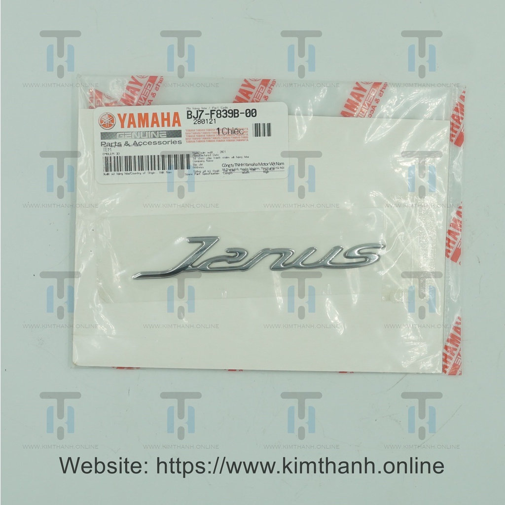 Tem bững - chữ "Janus" Yamaha VN _ BJ7F839B0000