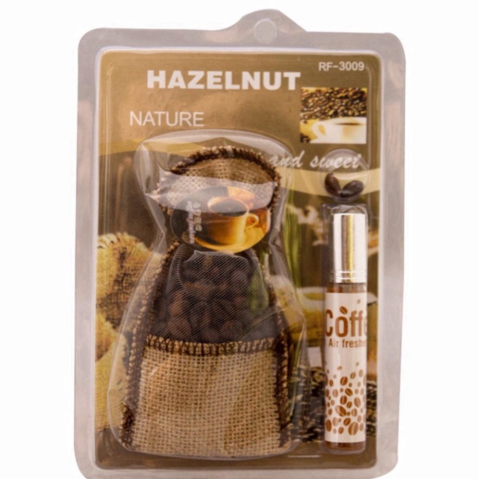 Túi Thơm Cafe Treo Ô Tô, Xe Hơi - Có Kèm Chai Tinh Dầu Cafe sapthomoto