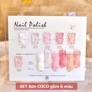 (SALE GIÁ SOC) Set sơn Thạch coco 6 màu ( không kèm bảng màu  )