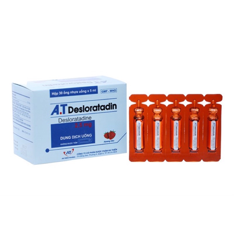 A.T Desloratadin 2.5mg hộp 30 ống x 5ml An Thiên