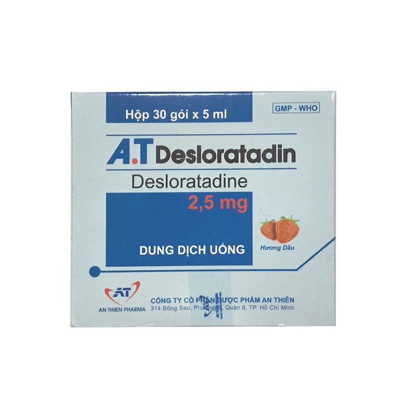 A.T Desloratadin 2,5mg hộp 30 gói x 5ml An Thiên