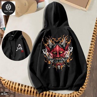  ÁO HOODIE UNISEX NAM NỮ ĐỀU MẶC ĐƯỢC samurai mặt quỷ đỏ cam 