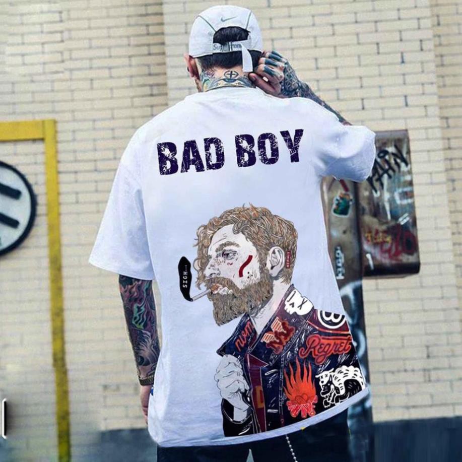 Áo Thun Tay Lỡ Unisex Phong Cách Bụi BAD BOY WEED Cao Cấp | Áo Tay Lỡ Nam Nữ Đẹp UN03