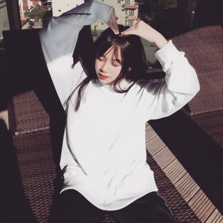 Áo SWEATER Trơn TRẮNG WHITE UNISEX