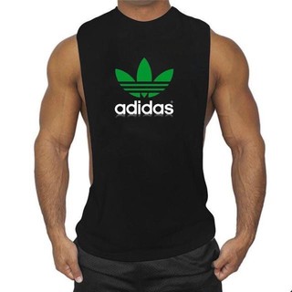 Áo thun tanktop adas xanh chuẩn gym freesize dưới 72kg