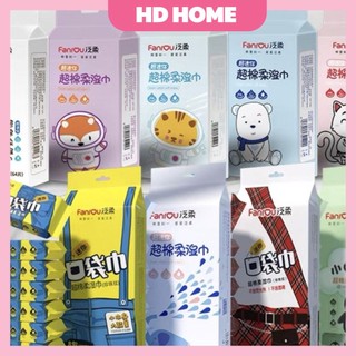 Khăn giấy ướt mini bỏ túi tiện lợi, khăn ướt tiện dụng