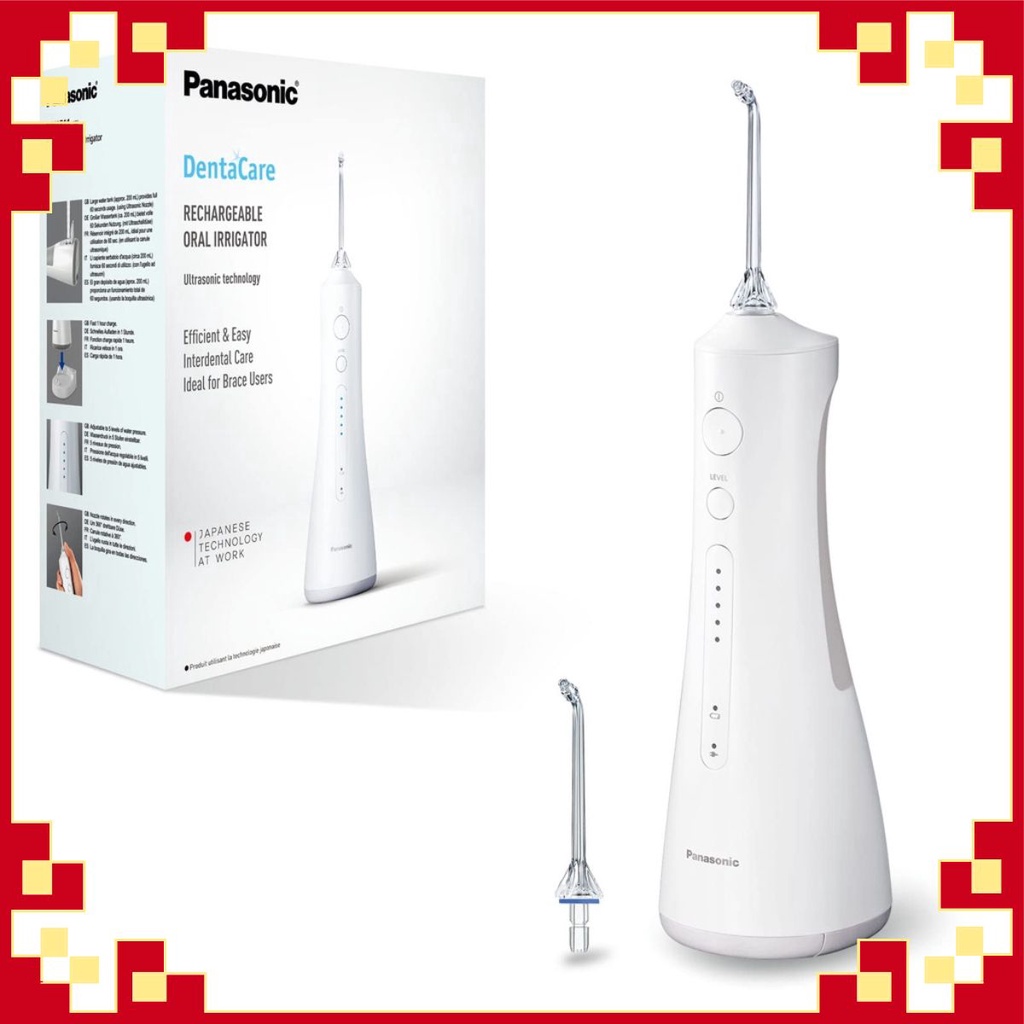 Máy tăm nước Panasonic EW1511 Công nghệ siêu âm vệ sinh răng miệng Hàng Nội địa Đức