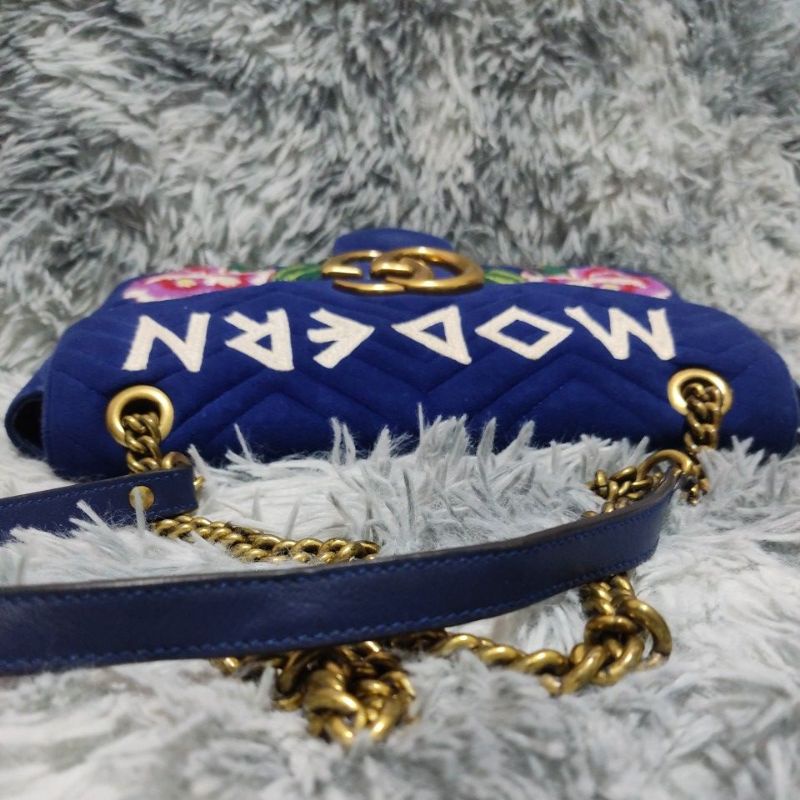 Túi si H93 tuyển Nhật hiệu G*CC* chất liệu nhung thêu size 30cmx20cmx5cm