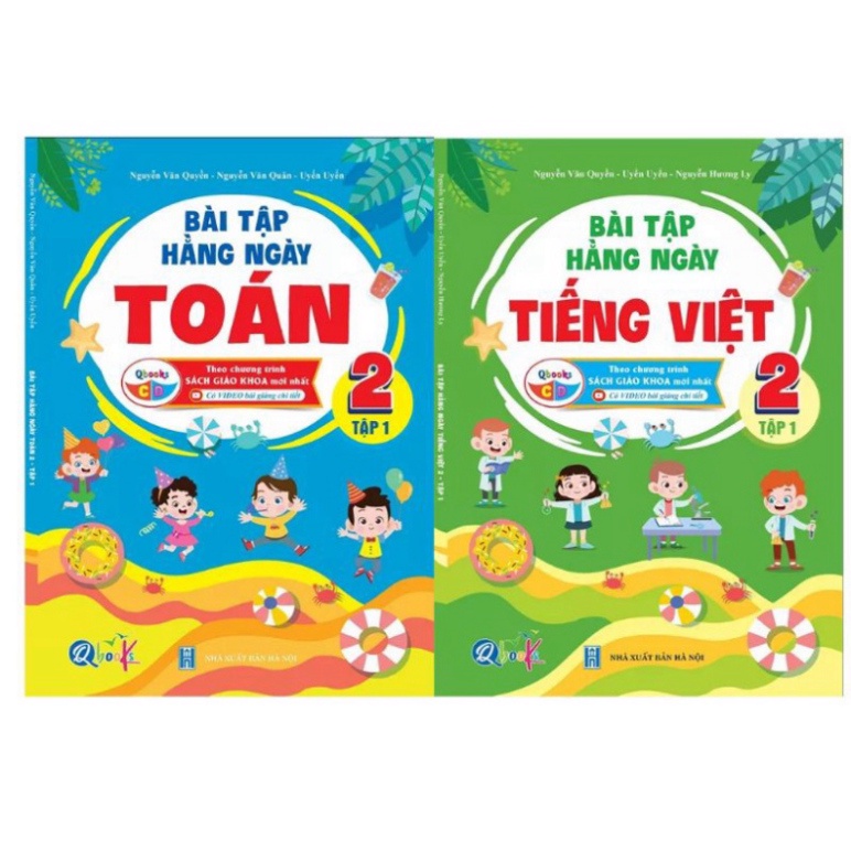 Sách - Combo Bài Tập Hằng Ngày Toán Và Tiếng Việt Lớp 2 - Cánh Diều - Tập 1 NK BOOK