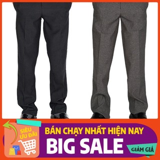 (Gía tận xưởng) Quần tây nam trung niên công sở ống đứng đẹp vải không phai, Quần âu nam đen FF30E trungniennam