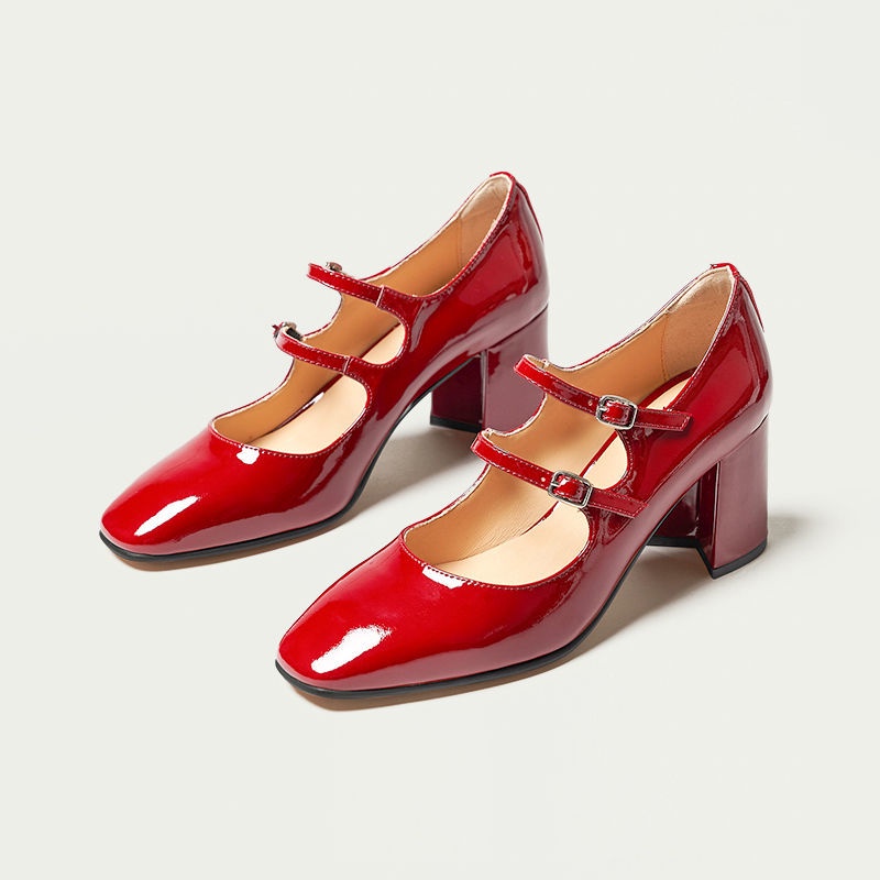 Giày Cao Gót Mary Jane Đế Dày Quai Cài Khóa Thời Trang Mùa Xuân 2022 Mới