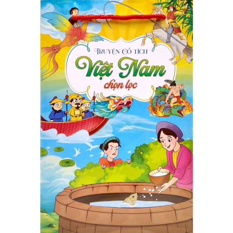 Sách - Túi 8 cuốn Truyện cổ tích Việt Nam chọn lọc -bộ 8 cuốn song ngữ Việt Anh ngẫu nhiên NK BOOK