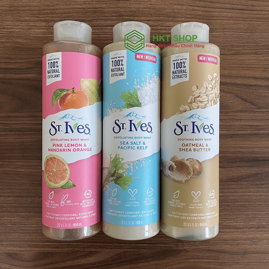 Sữa tắm tẩy tế bào chết St. Ives 650ml - HKT Shop