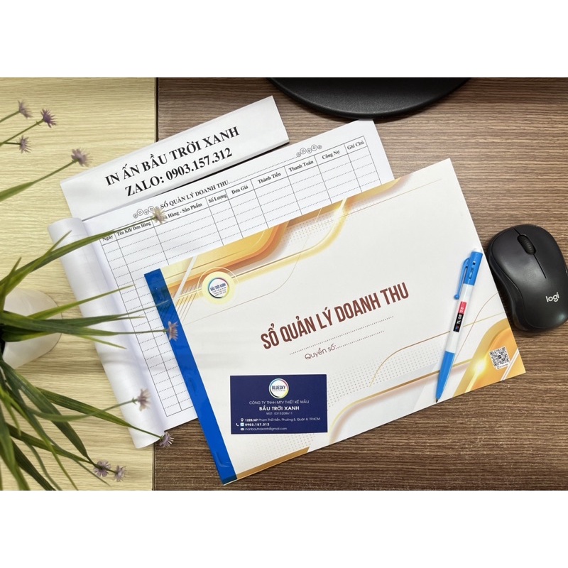 SỔ QUẢN LÝ DOANH THU - NỢ TỒN - khổ A4 - giấy dày