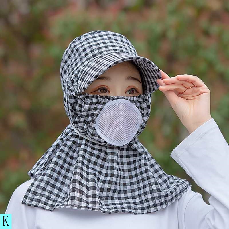 Nón Chống Nắng Chống Bụi Chống Gió Bảo Vệ Cổ Dùng Khi Làm Việc Ngoài Trời Vào Mùa Hè Cho Nữ