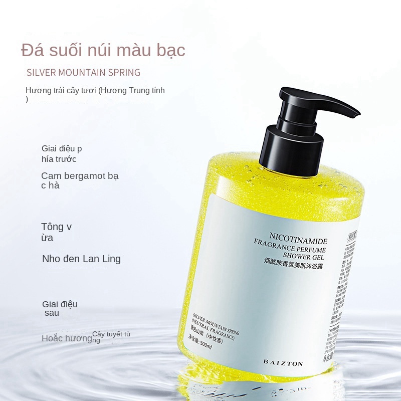 Sữa tắm Niacinamide Hương Thơm Lâu Phai Dưỡng Ẩm Làm Trắng Da 500ml
