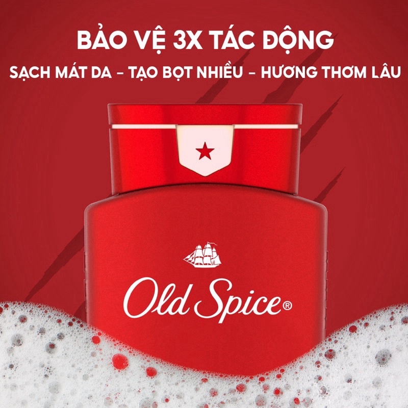 Sữa tắm nam Gel Old Spice 473ml Timber Bearglove Fiji Wolfthorn Pure Sport Fresh Tắm gội 2in1 532ml Made in