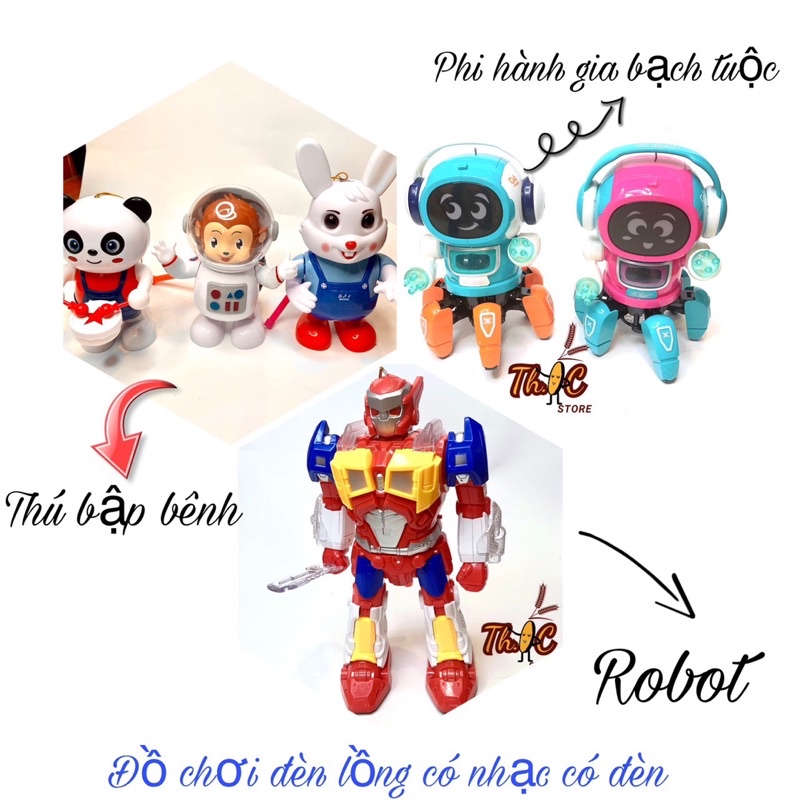 Đồ chơi lồng đèn lồng đèn siêu nhân khủng long robot có nhạc và đèn mẫu hoạt hình phù hợp bé trai bé gái hót2023