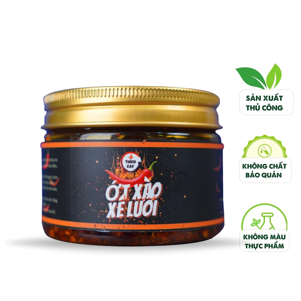 Ớt xào xé lưỡi Thích Cay 150g đa dụng cho các tín đồ mê ăn cay, dùng trong nhiều món ăn hàng ngày