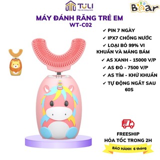 Bàn Chải Đánh Răng Điện Cho Trẻ Em Japavi WTC02 - Máy Tự Động Chữ U Cho Bé, An Toàn, Bảo Hành 6 tháng