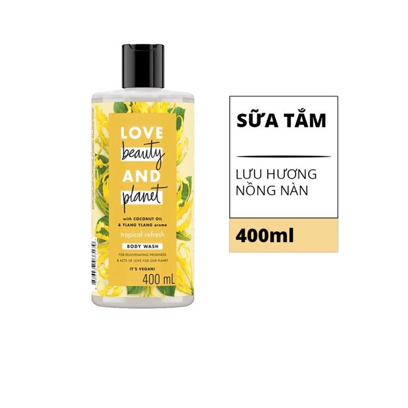 (Giao nhanh) Sữa dưỡng thể Sữa tắm cao cấp Love Beauty & Planet 400ml