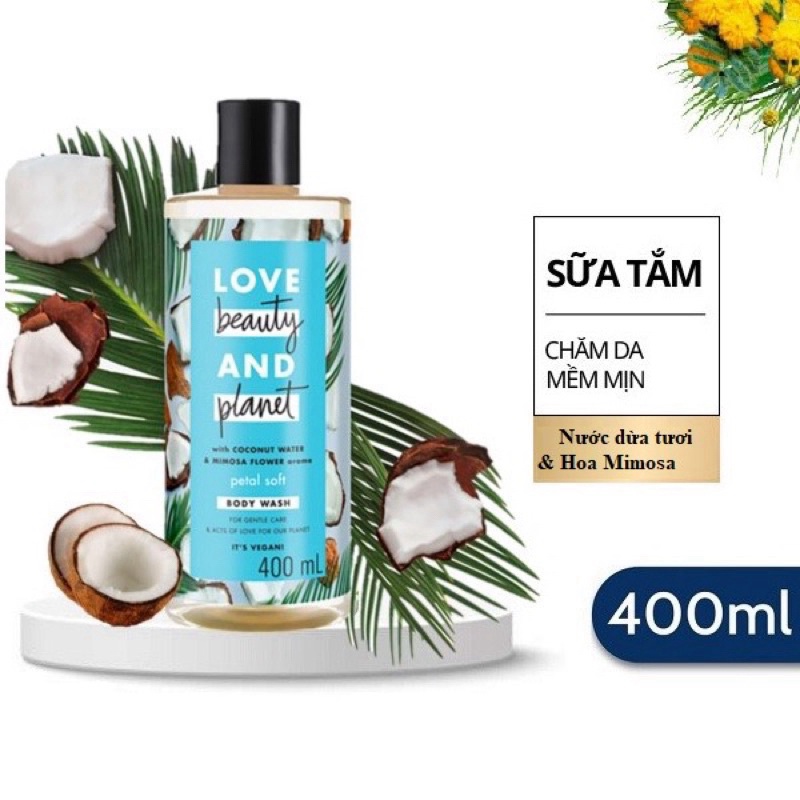 (Giao nhanh) Sữa dưỡng thể Sữa tắm cao cấp Love Beauty & Planet 400ml