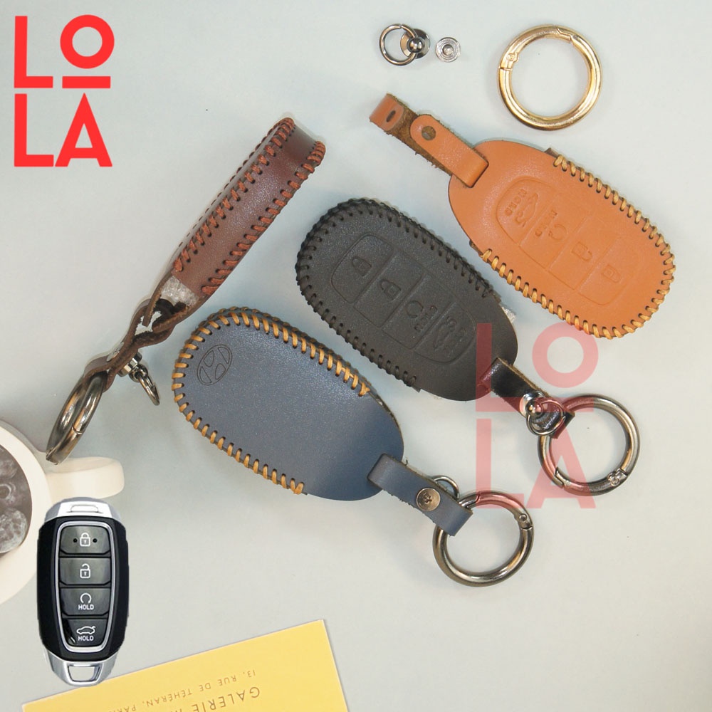 Bao da chìa khoá Hyundai Accent 2021 2023, Elantra 2023, N Line  da bò thật handmade