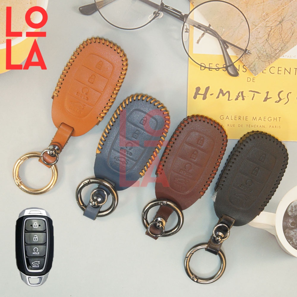 Bao da chìa khoá Hyundai Accent 2021 2023, Elantra 2023, N Line  da bò thật handmade