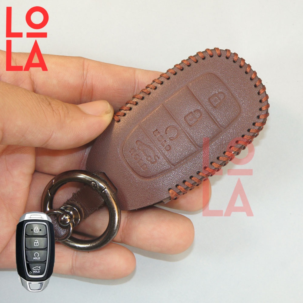 Bao da chìa khoá Hyundai Accent 2021 2023, Elantra 2023, N Line  da bò thật handmade